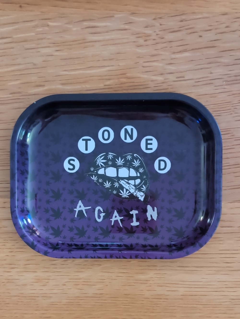 Stoned Again Purple Metal Rolling Tray